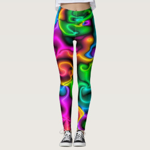 Leggings mit leuchtenden Neonfarben