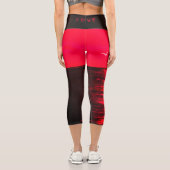 Leggings mit Liebe für Schwarz und Rot (Rückseite)