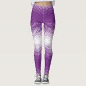 Leggings mit lila Gradientpunkten (Vorderseite)