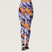 Leggings mit lila Pinselmuster (Rückseite)