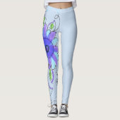 Leggings mit lila und blauem Fett (Vorderseite)