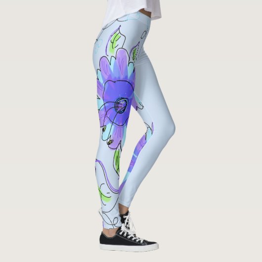 Leggings mit lila und blauem Fett (Rechts)