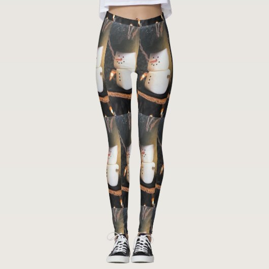 LEGGINGS MIT **MARSHMALLOW-SCHNEEMÄNNERN** (Vorderseite)