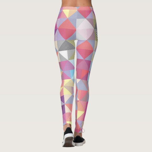 Leggings mit mehrfarbigen Dreiecke (Rückseite)