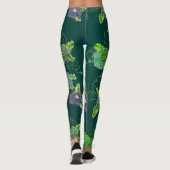 Leggings mit moderner Blume (Rückseite)