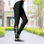 Leggings mit Monogramm | Benutzerdefinierte Farbe<br><div class="desc">Perfekte Leggings für die Braut. Sehr cool und stylish, das Wort Bride, läuft am rechten Bein mit Ihrem Monogramm unten (löschen, wenn Sie möchten). Wählen Sie Ihre Farbe, indem Sie auf "Anpassen" klicken und dann den kleinen Augentropfen - ideal für die passenden Hochzeitsfarben. Egal ob Sie sie am Junggeselinnen-Abschied, unter...</div>