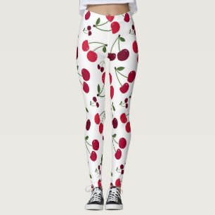 Leggings mit niedlichem Kirschmuster