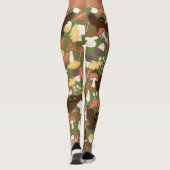 Leggings mit niedlichen Eule und Pilzen (Rückseite)