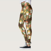 Leggings mit niedlichen Eule und Pilzen (Links)
