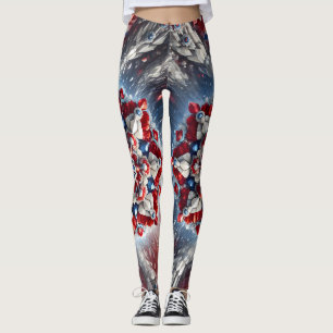 Leggings mit norwegischer Farbgestaltung