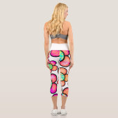 Leggings mit orangefarbenen und roten Blume (Rückseite)