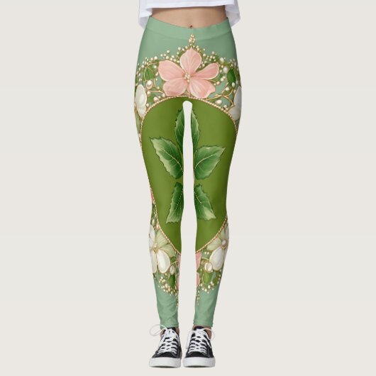 Leggings mit pasteurisierter Blüte (Vorderseite)
