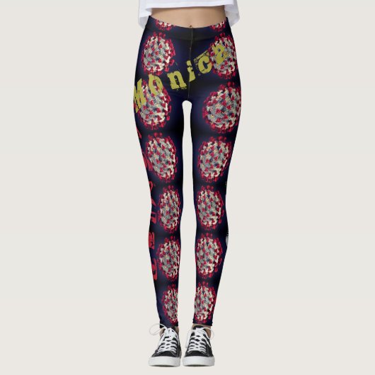 Leggings mit personalisiertem Namen (Vorderseite)