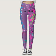 Leggings mit personalisierten Wiederholungen von 7