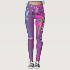 Leggings mit personalisierten Wiederholungen von 7