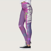 Leggings mit personalisierten Wiederholungen von 7 (Links)