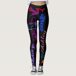 Leggings mit personalisierter Wiederholung von 6 B