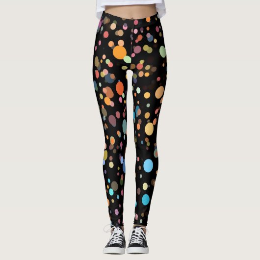 Leggings mit Punktenmuster (Vorderseite)