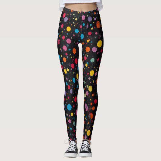 Leggings mit Punktenmuster (Vorderseite)