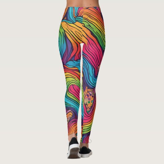 Leggings mit Rainbow-Farbmustern (Rückseite)