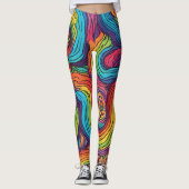 Leggings mit Rainbow-Farbmustern (Vorderseite)