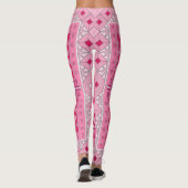 Leggings mit rosa lässiger Kunst (Rückseite)
