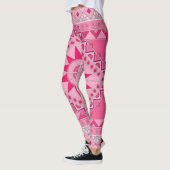 Leggings mit rosa lässiger Kunst (Links)