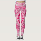 Leggings mit rosa lässiger Kunst (Vorderseite)