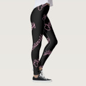 Leggings mit rosa Logo-Wiederholung (Rechts)
