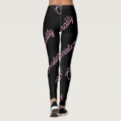 Leggings mit rosa Logo-Wiederholung (Rückseite)