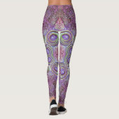 Leggings mit rosa und Lila Jewel Pattern (Rückseite)