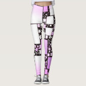 Leggings mit rosa und weißem Platz (Vorderseite)