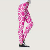 Leggings mit rosa weißer Geometrie (Rechts)