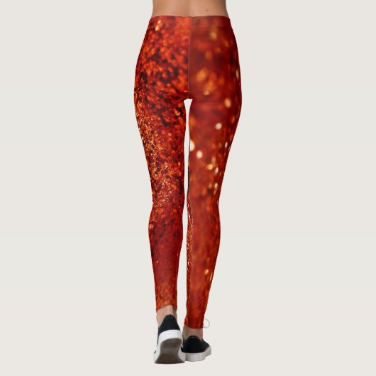 Leggings mit rotem Glitzer (Rückseite)