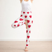 Leggings mit rotem Herz Muster