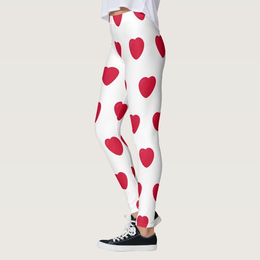 Leggings mit rotem Herz Muster