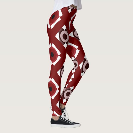 Leggings mit rotem weißem Muster (Rechts)