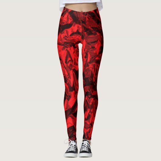 Leggings mit rotem Wrapping (Vorderseite)