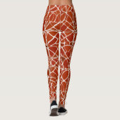 Leggings mit roten Blumendesigns (Rückseite)