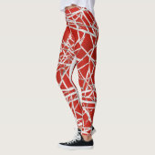 Leggings mit roten und weißen Wellen (Links)