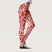 Leggings mit roten und weißen Wellen (Rechts)