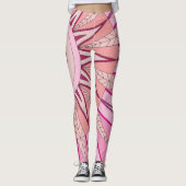 Leggings mit roter Herzkunst (Vorderseite)