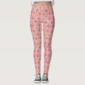 Leggings mit Roter Schneeflocke (Vorderseite)