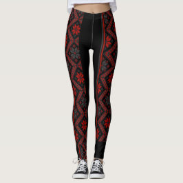 Leggings mit roter und schwarzer Schönheit