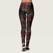 Leggings mit roter und schwarzer Schönheit (Rückseite)