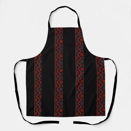Leggings mit roter und schwarzer Schönheit Schürze (Vorderseite)