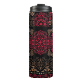 Leggings mit roter und schwarzer Schönheit Thermosbecher