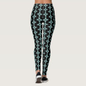 Leggings mit schwarzblauem Logo (Rückseite)