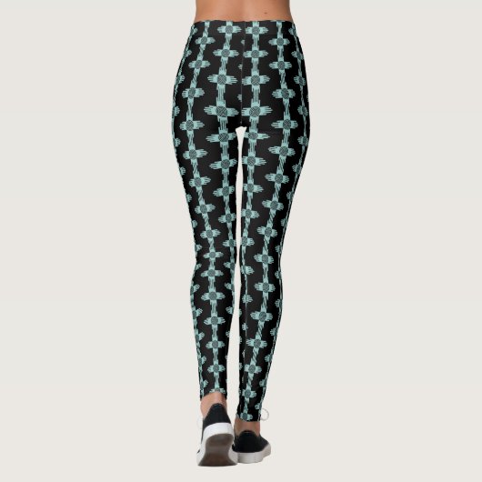 Leggings mit schwarzblauem Logo (Rückseite)