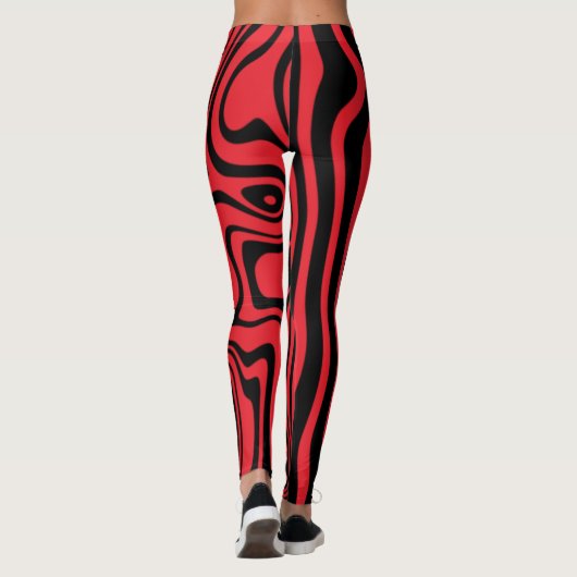 Leggings mit schwarzem Streifen - Farbe auswählen (Rückseite)
